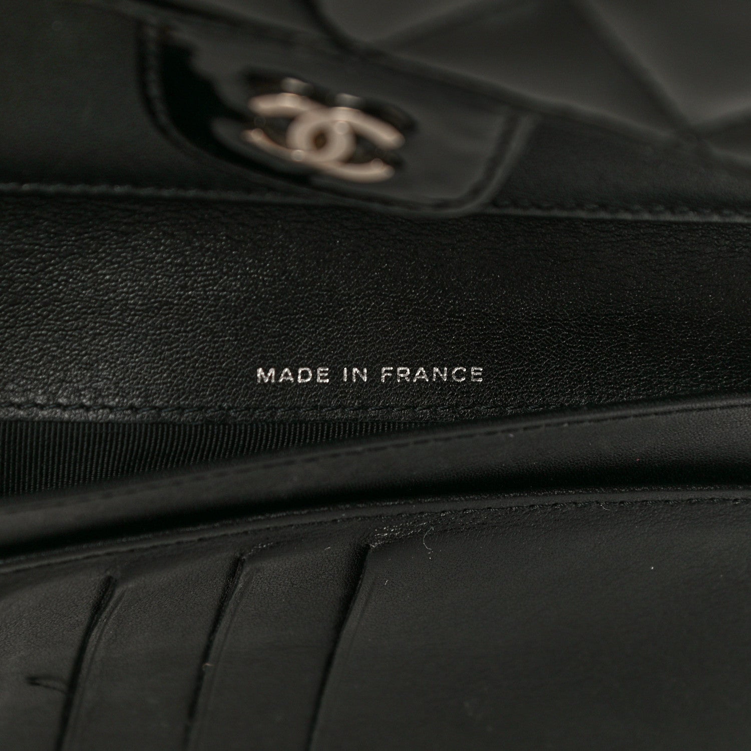 Chanel Patent Quilted Large Flap Wallet Black 9 of 16