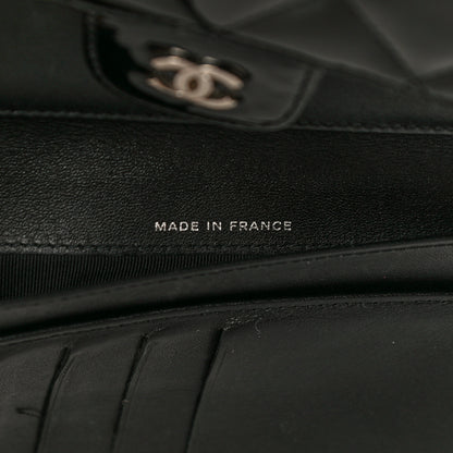 Chanel Patent Quilted Large Flap Wallet Black 9 of 16