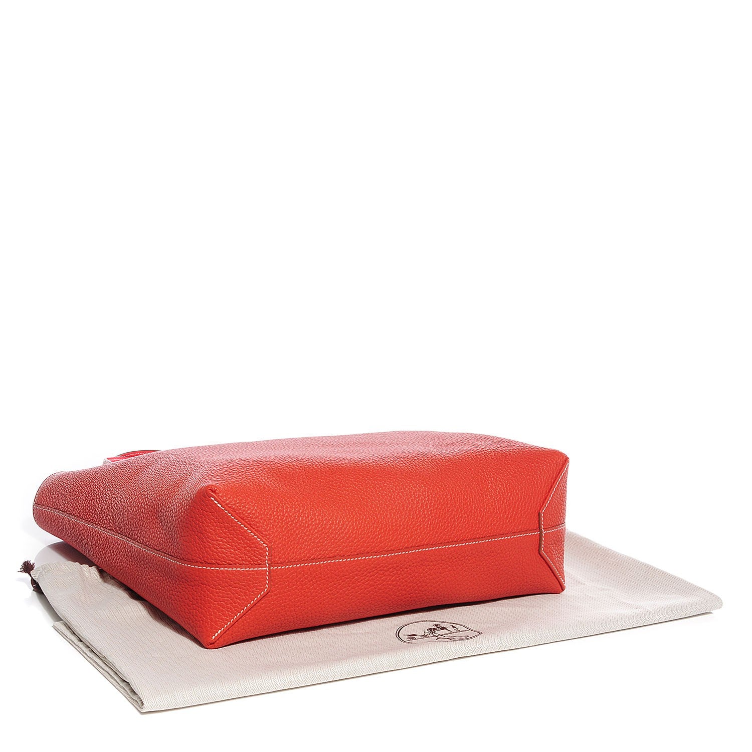 Hermes Taurillon Clemence Double Sens 45 Reversible Tote Peony Sanguine 5 of 8