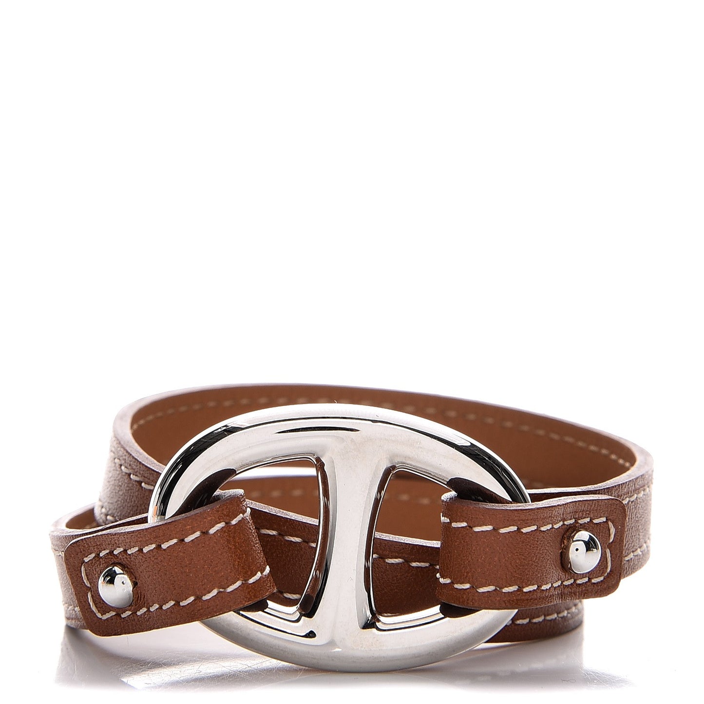 Natural Tadelakt Granville Double Tour Bracelet M Fauve