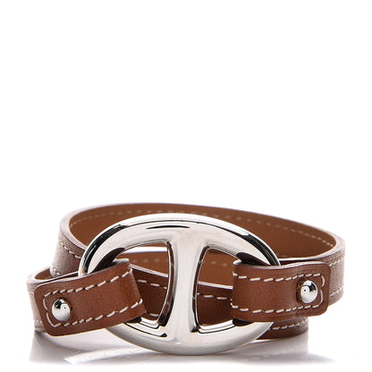 Hermes Natural Tadelakt Granville Double Tour Bracelet M Fauve 1 of 6
