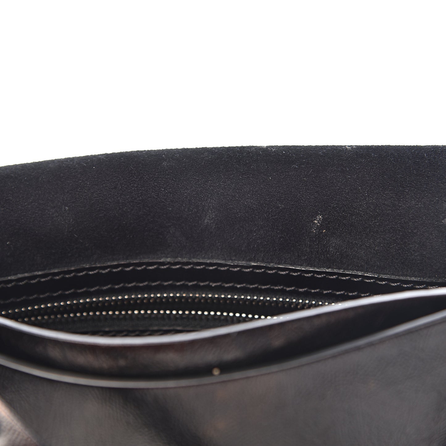Craquele Calfskin Rockstud Shoulder Flap Messenger Bag Black