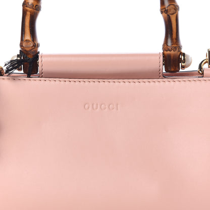Gucci Nappa Bamboo Web Mini Nymphaea Top Handle Bag Perfect Pink Mystic White 9 of 11