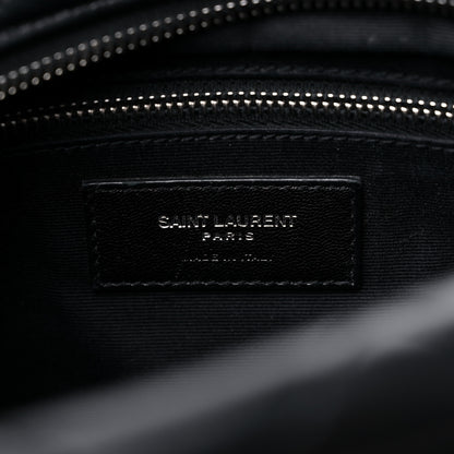Saint Laurent Calfskin Y Quilted Monogram Small Loulou Bowling Bag Black 6 of 11