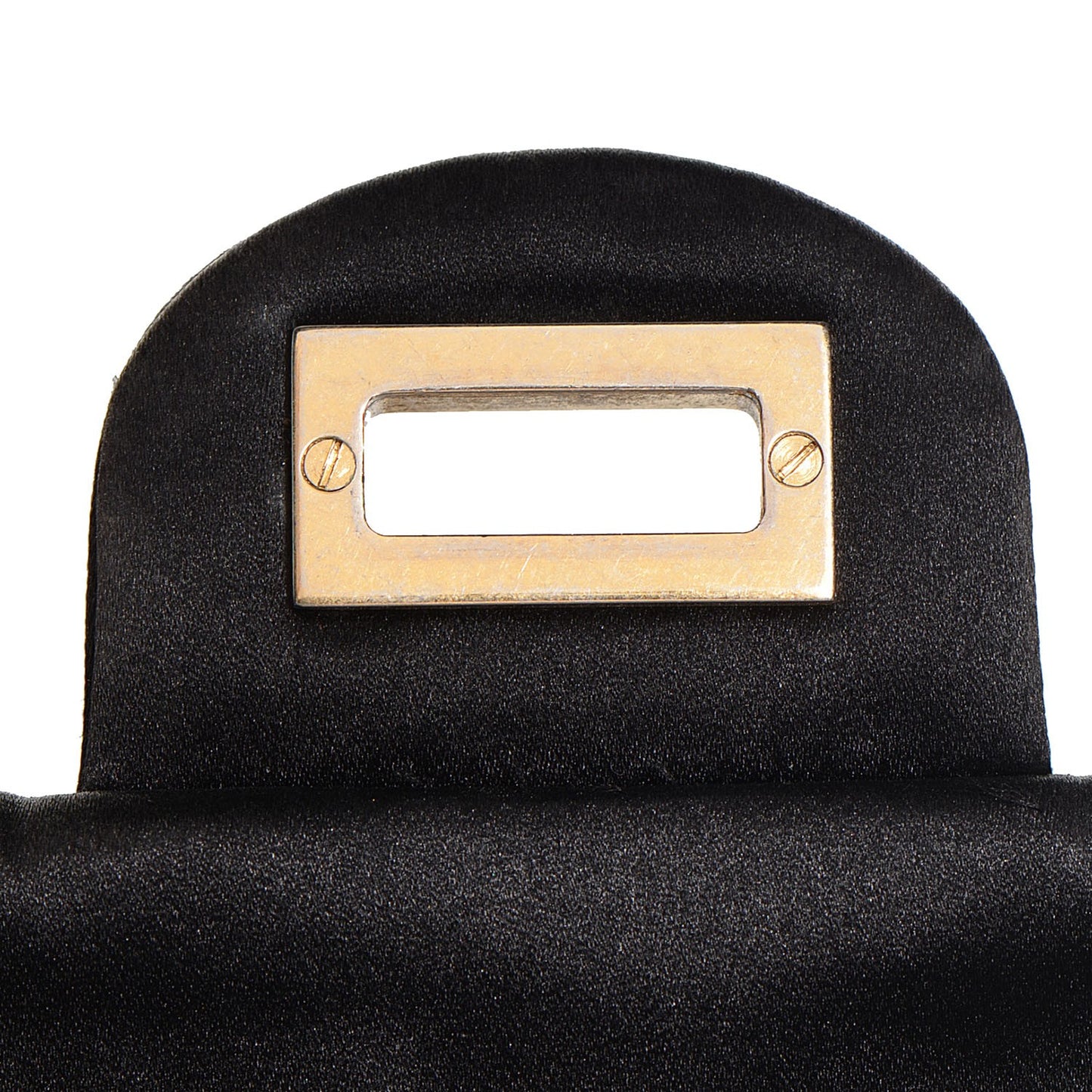 Satin Coco's Croc East West Double Flap Black
