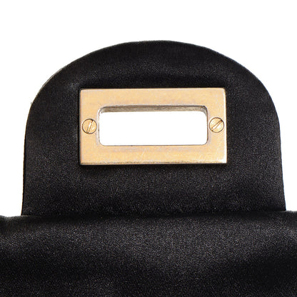 Chanel Satin Coco's Croc East West Double Flap Black 6 of 8