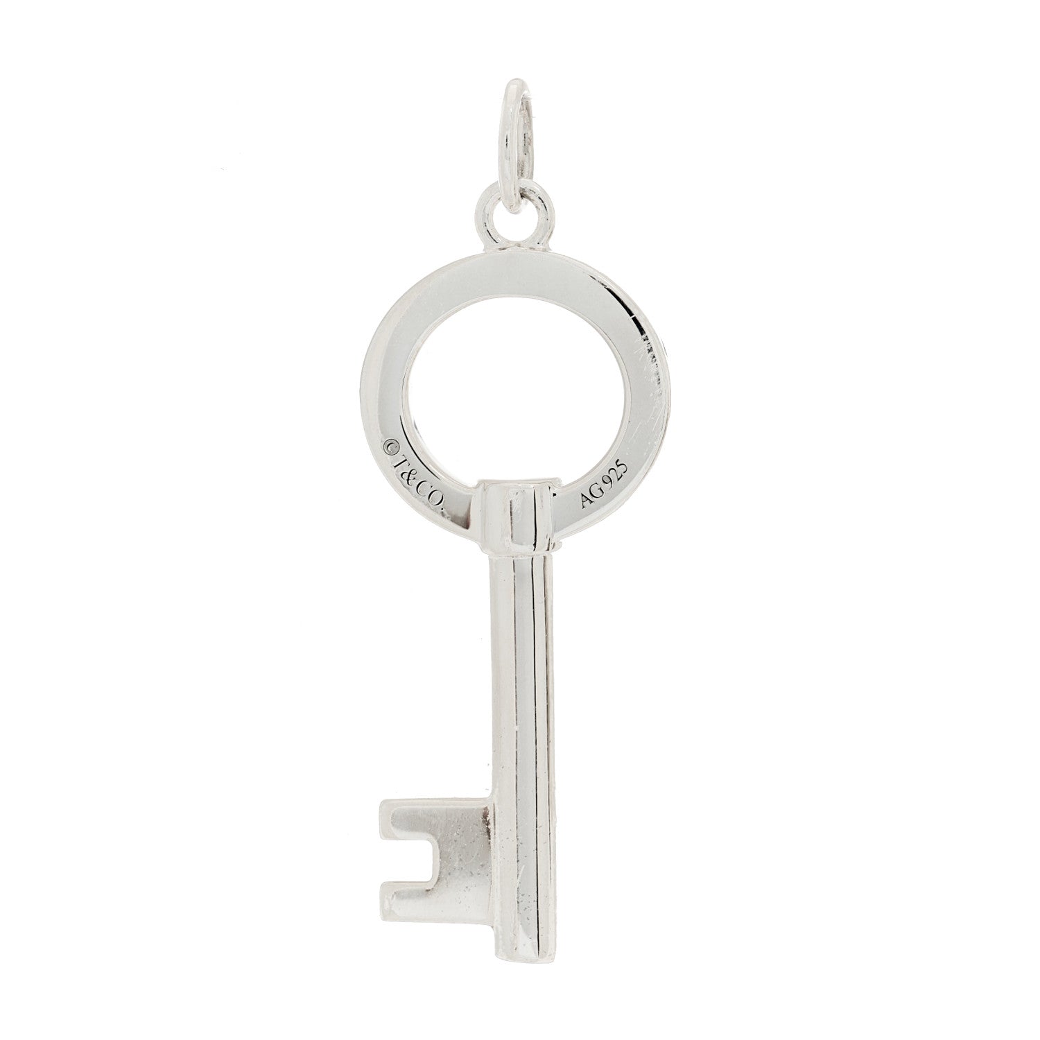 Tiffany Sterling Silver Modern Keys Open Round Key Pendant 1 of 4