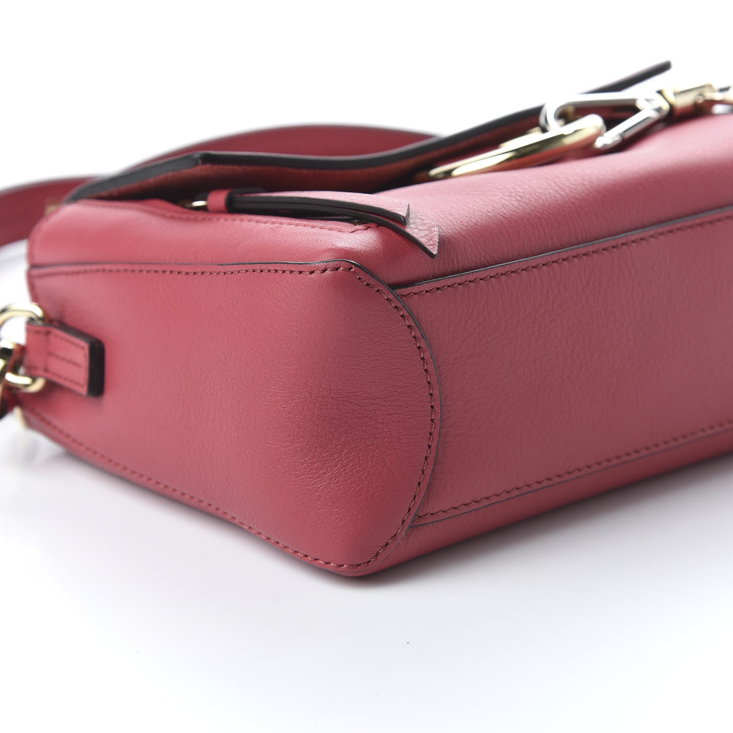 Chloe Calfskin Mini Faye Day Shoulder Bag Scarlet Pink 6 of 9