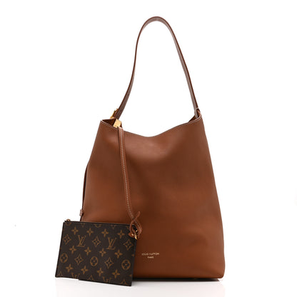 Louis Vuitton Grained Calfskin Low Key Hobo MM Cognac 3 of 10