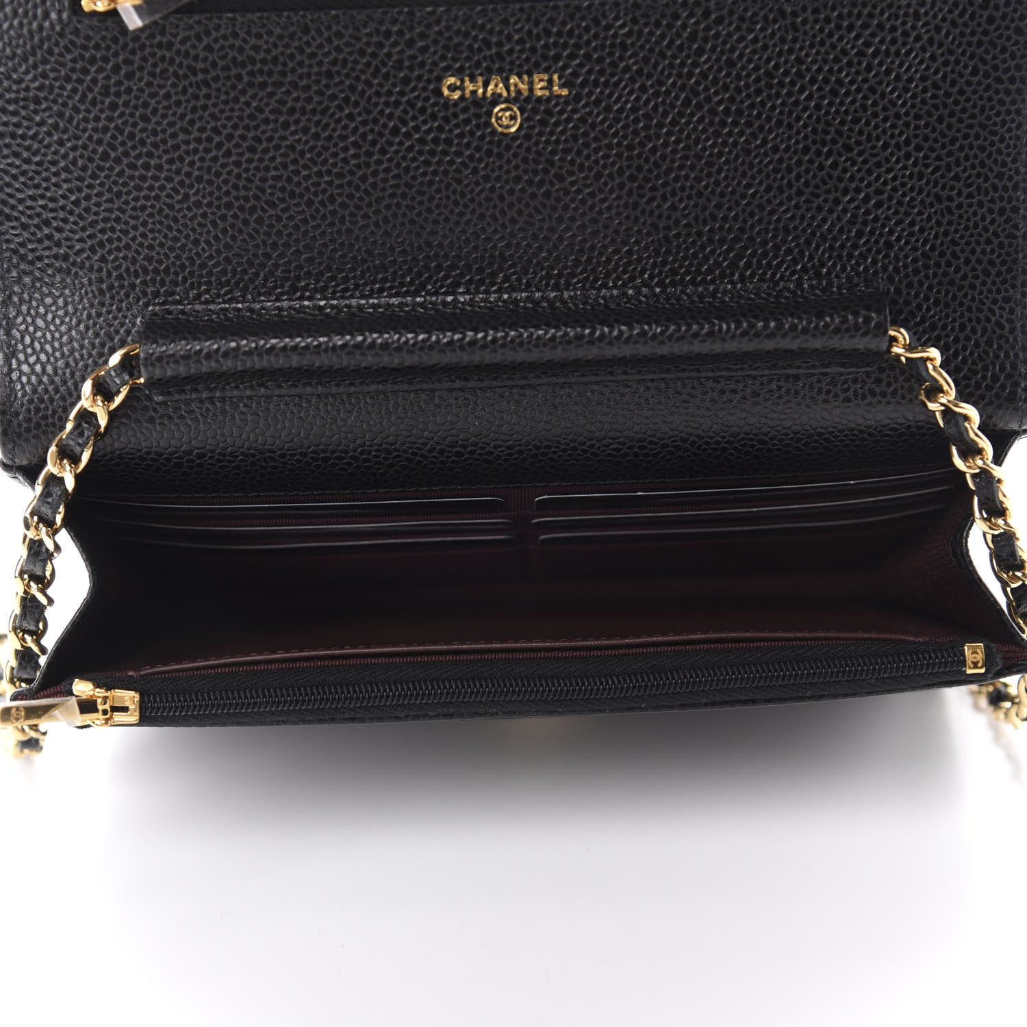 Chanel Caviar Quilted Wallet On Chain WOC Black 5 of 12