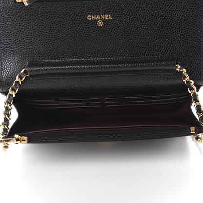 Chanel Caviar Quilted Wallet On Chain WOC Black 5 of 12