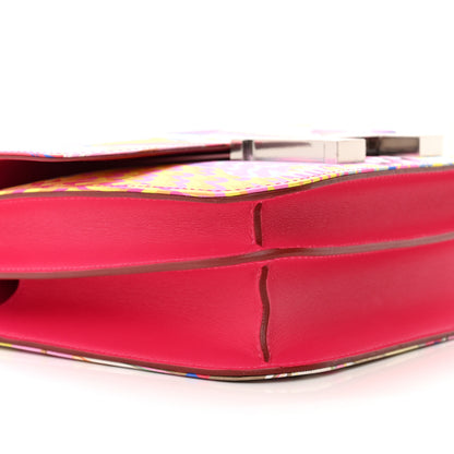 Hermes Swift Silk Marble Printed Constance 24 Rose Azalee Rose Mexico 9 of 10