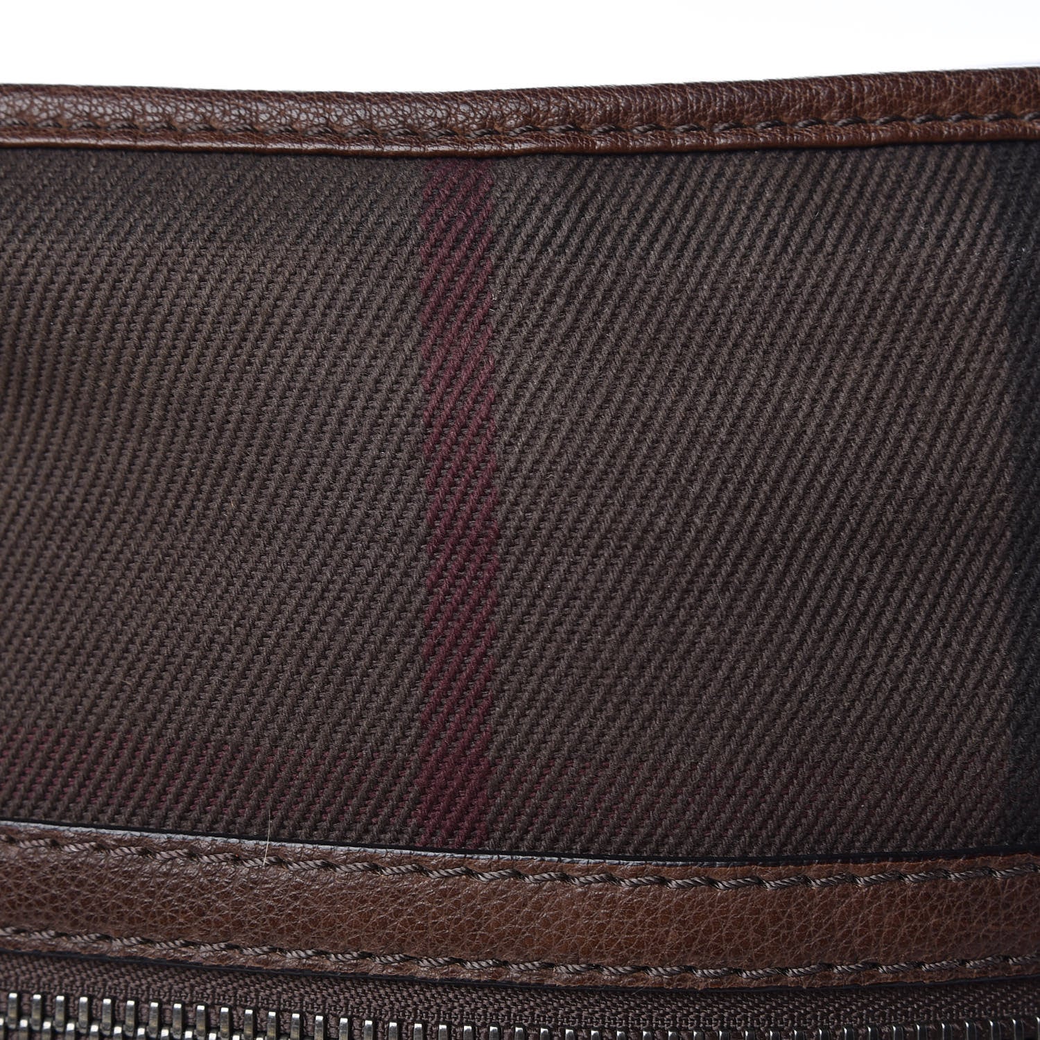 Burberry Overdyed Canvas House Check Flat Crossbody Messenger Bag Dark Brown 11 of 11
