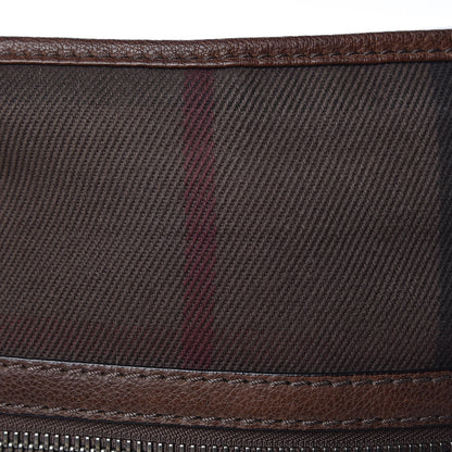 Burberry Overdyed Canvas House Check Flat Crossbody Messenger Bag Dark Brown 11 of 11