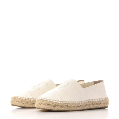 Chanel Lambskin CC Espadrilles 36 White 3 of 8