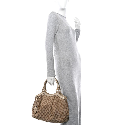 Gucci Monogram Medium Sukey Tote Champagne 2 of 10