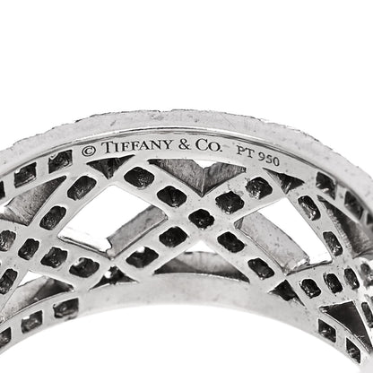 Tiffany Platinum Diamond Legacy Celebration Braided Band Ring 50 5.25 4 of 4