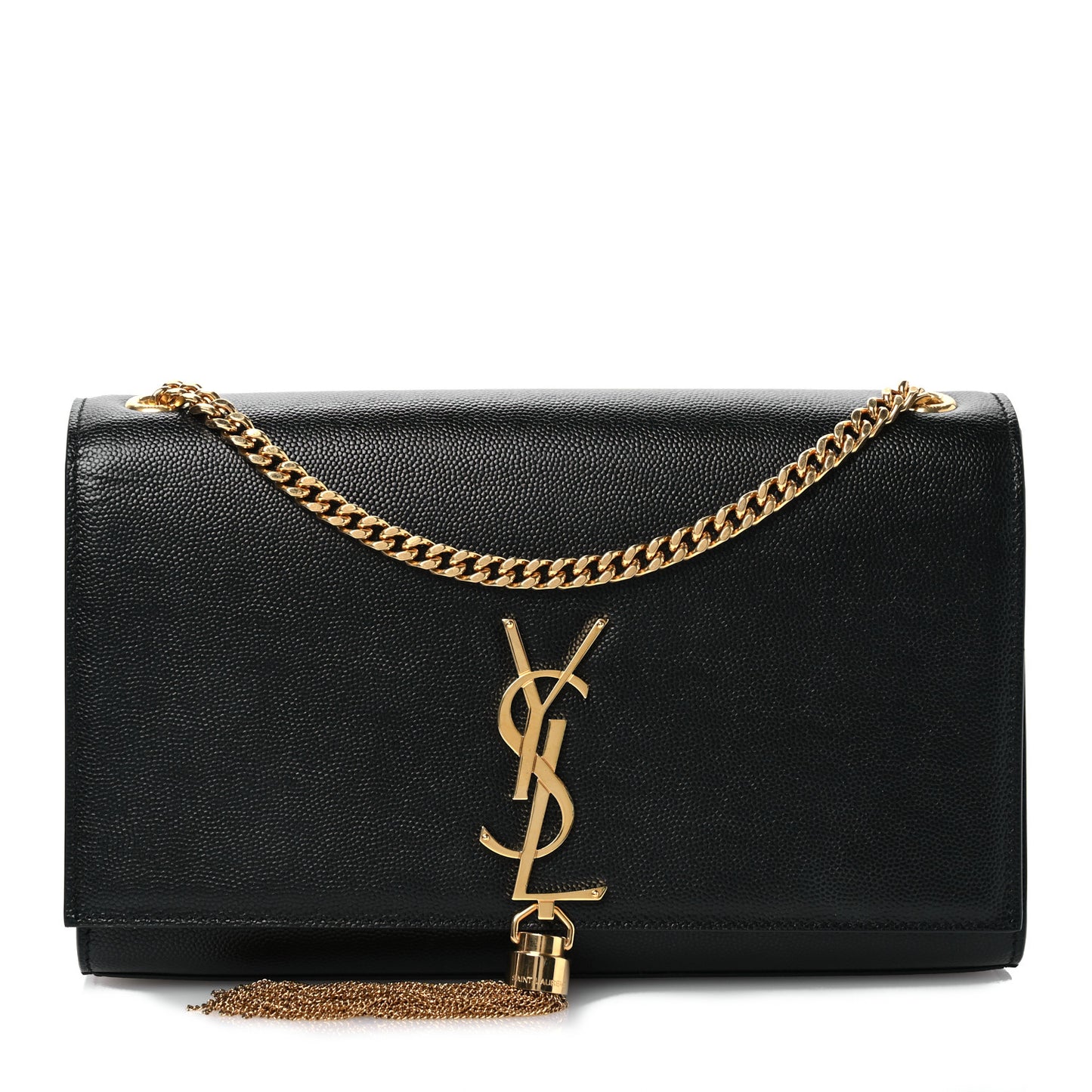 Grain De Poudre Medium Classic Monogram Kate Tassel Satchel Black