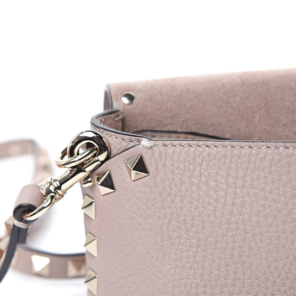 Valentino Garavani Pebbled Calfskin Mini Rockstud Crossbody Bag Poudre 12 of 13
