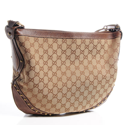 Gucci Monogram Pelham Studded Shoulder Bag Brown 3 of 7
