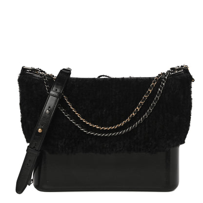 Chanel Shearling Medium Gabrielle Hobo Black 1 of 11