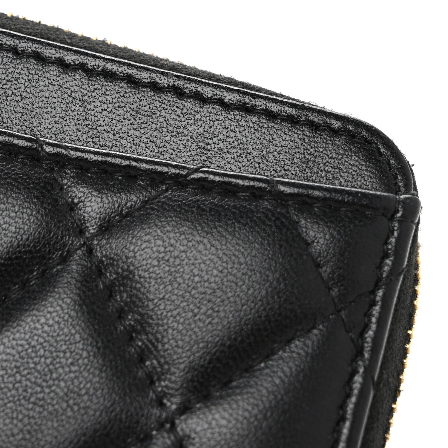 Chanel Lambskin Quilted Zip Coin Purse Black 9 of 9