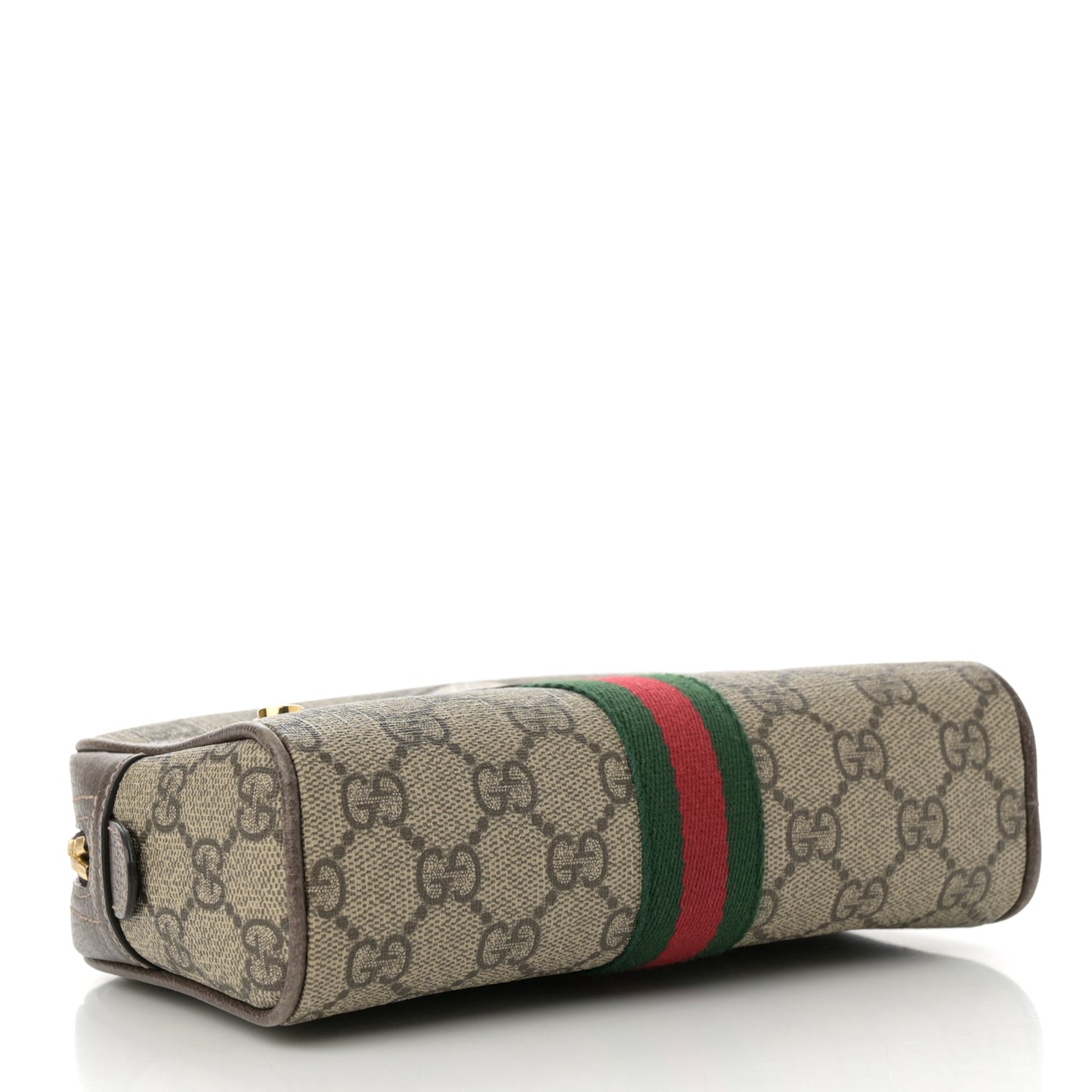 GG Supreme Monogram Web Small Ophidia Belt Bag 85 34 Dark Brown