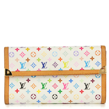 Louis Vuitton Monogram Multicolor Porte Tresor International Wallet White 1 of 11