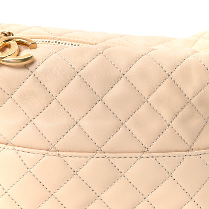 Chanel Lambskin Quilted Small Hobo Beige 8 of 10