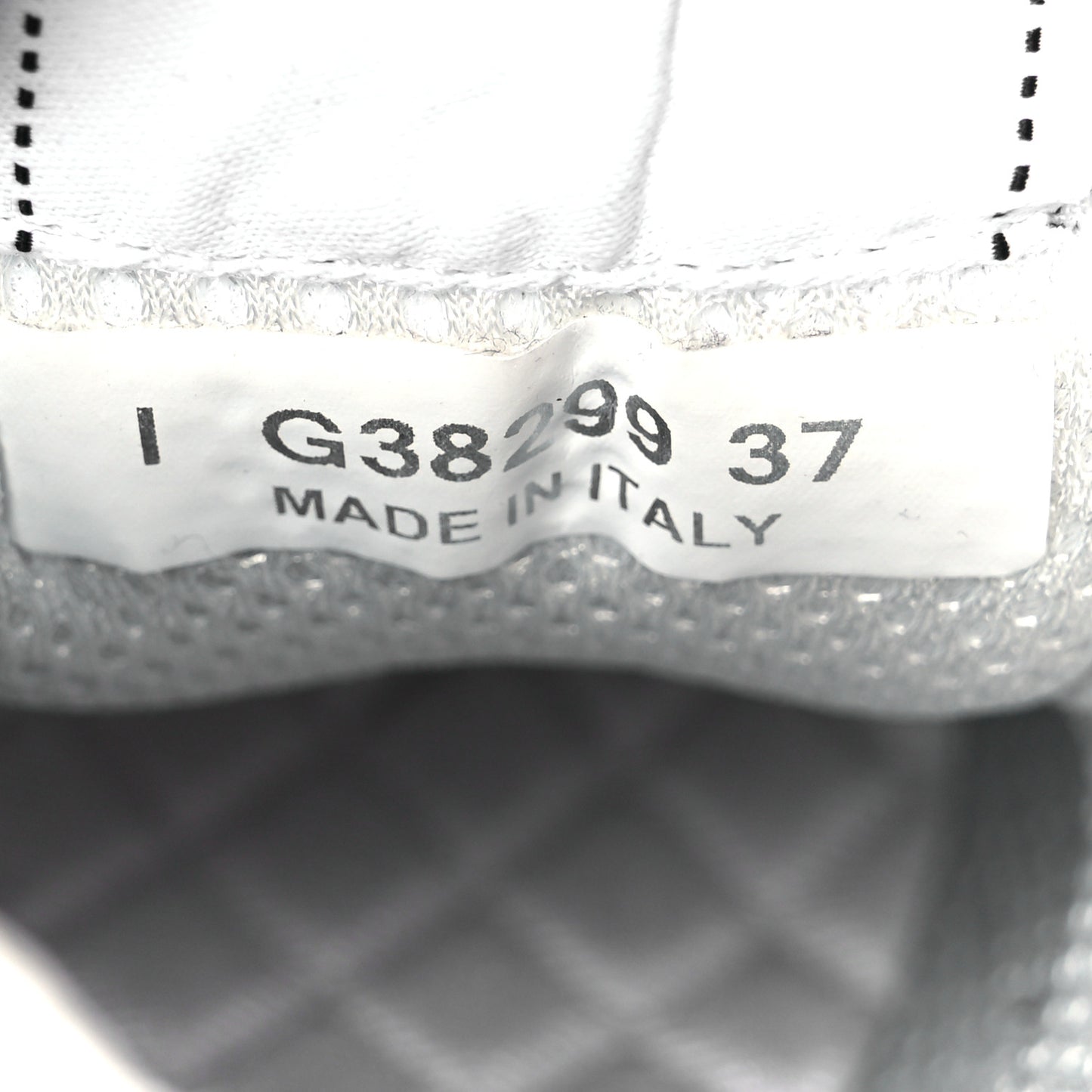 Mesh Suede Grained Calfskin Womens CC Sneakers 37 Black White