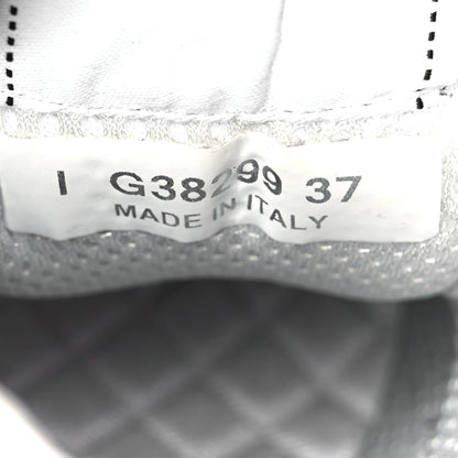 Chanel Mesh Suede Grained Calfskin Womens CC Sneakers 37 Black White 9 of 10