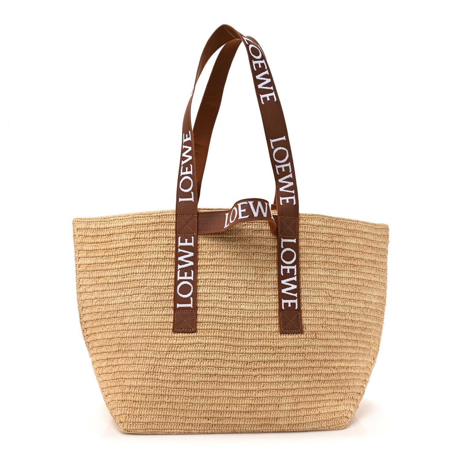 Loewe Raffia Paulas Ibiza Fold Shopper Tote Natural Tan 1 of 12