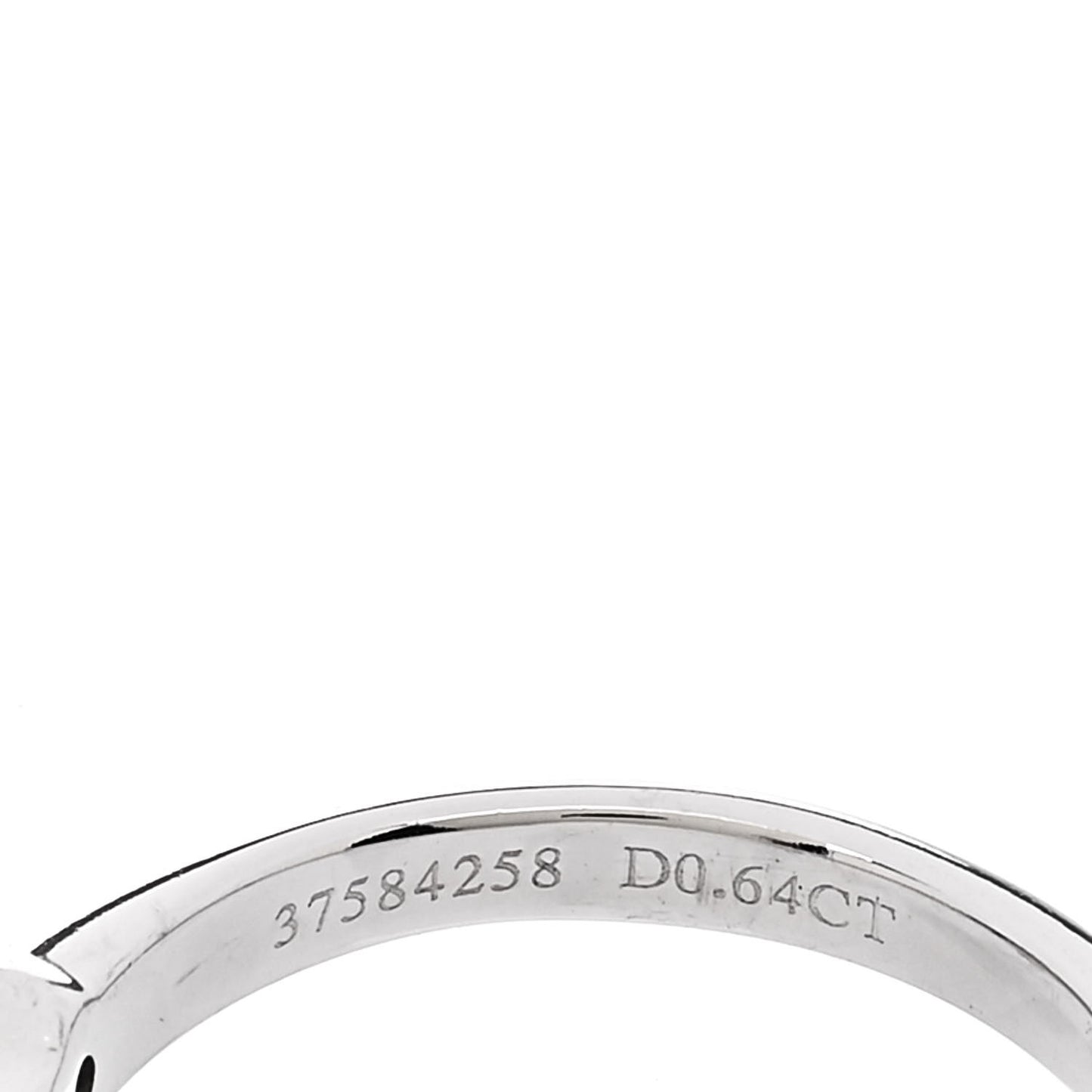 Platinum Diamond .64ct Solitaire Engagement Ring 49 4.75