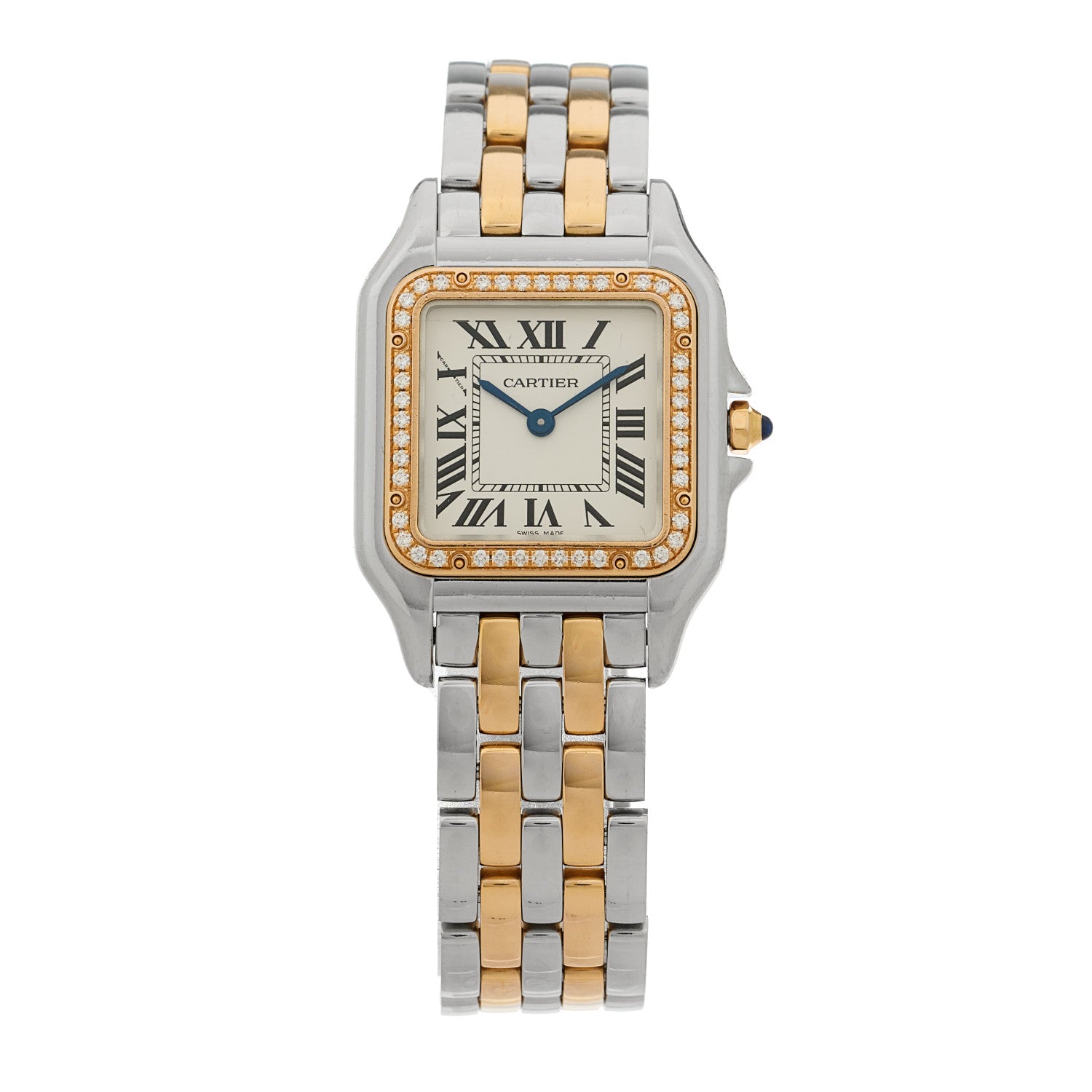Cartier Stainless Steel 18K Pink Gold Diamond 27mm Panthere Quartz Watch 1 of 5