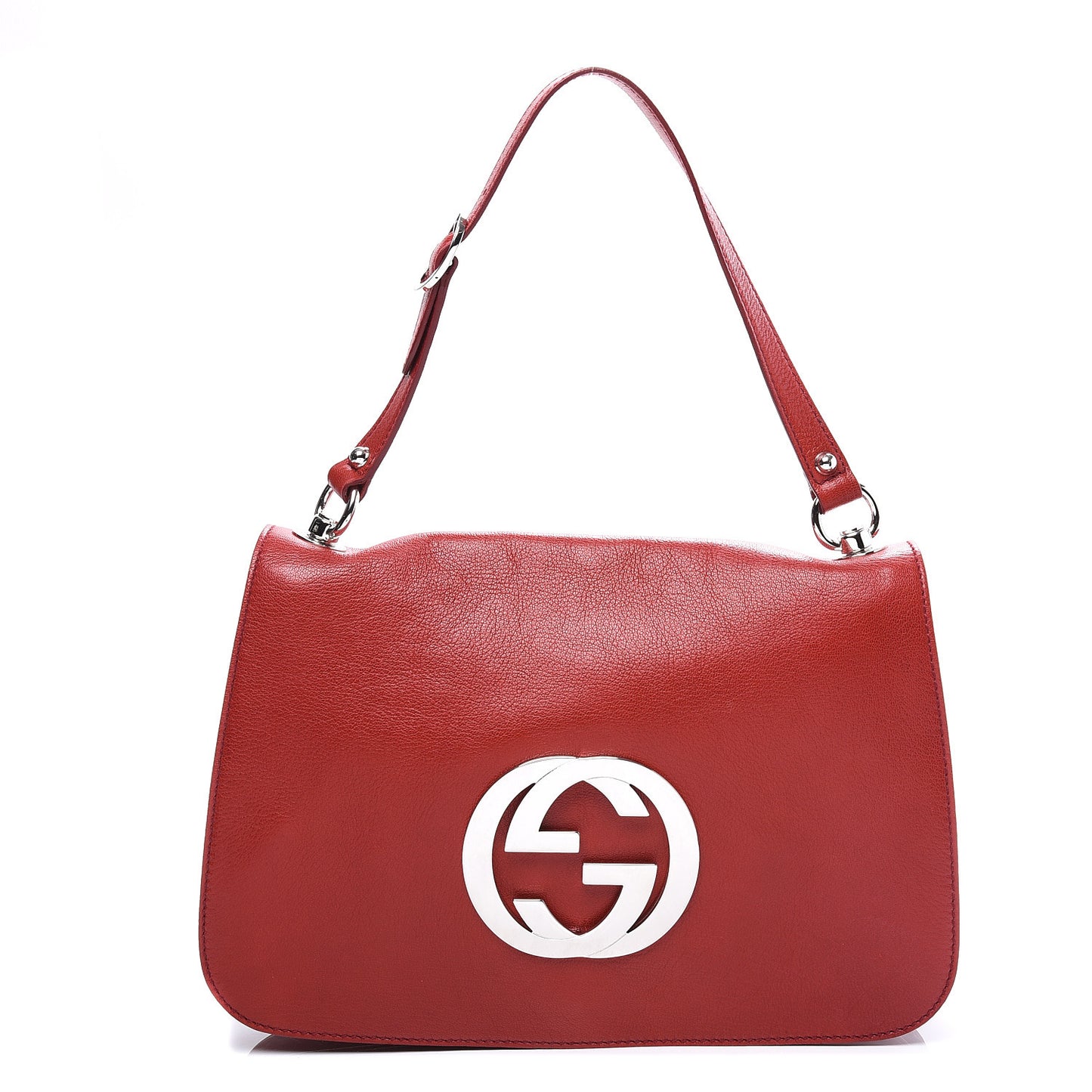 Calfskin Blondie Medium Flap Red