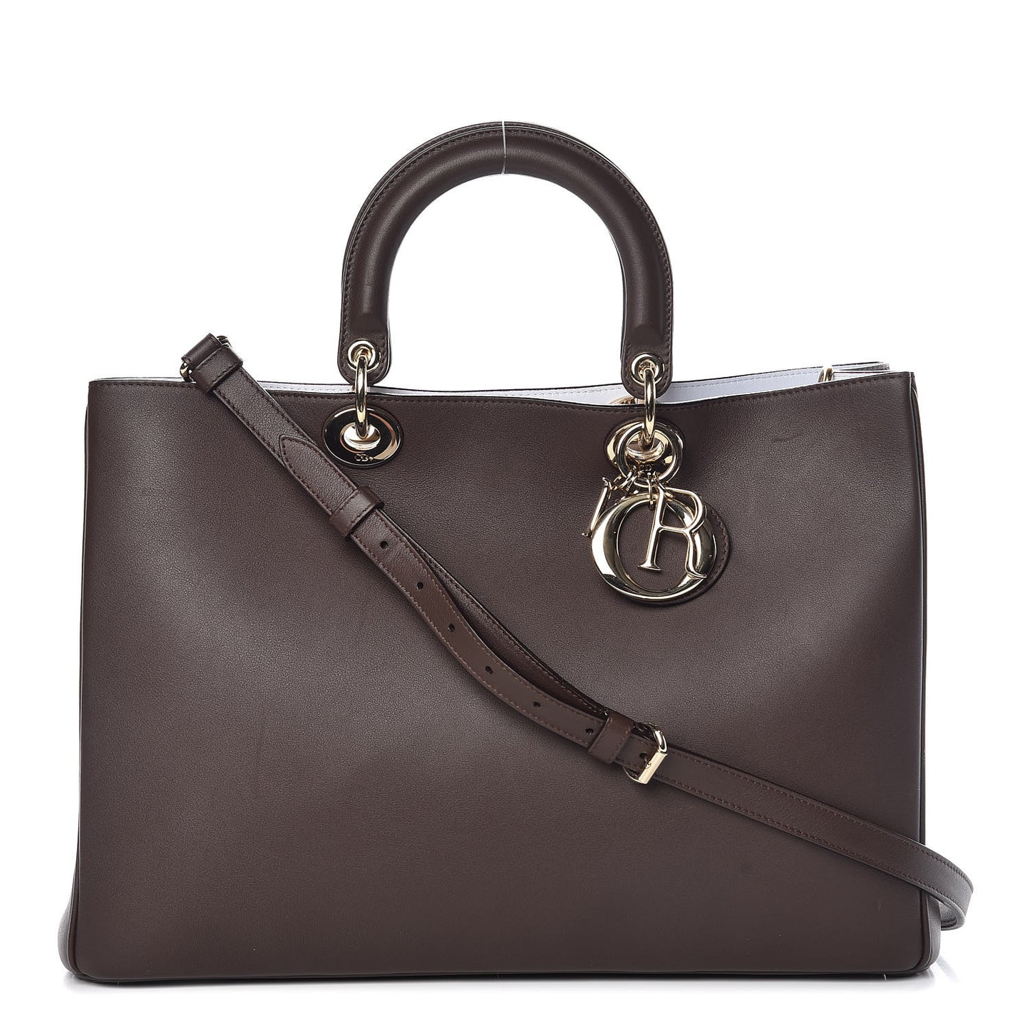 Smooth Calfskin Large Diorissimo Tote Brown