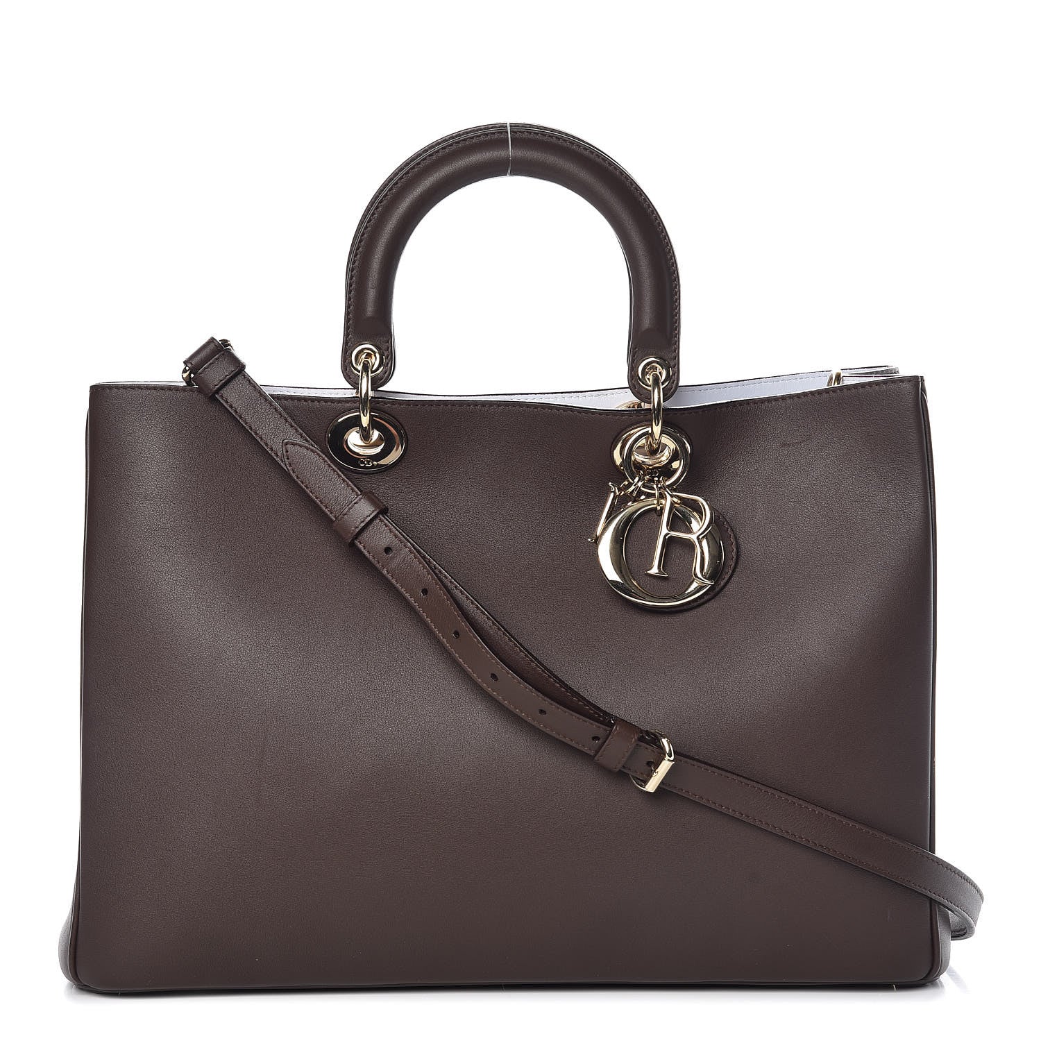 Christian Dior Smooth Calfskin Large Diorissimo Tote Brown 1 of 16