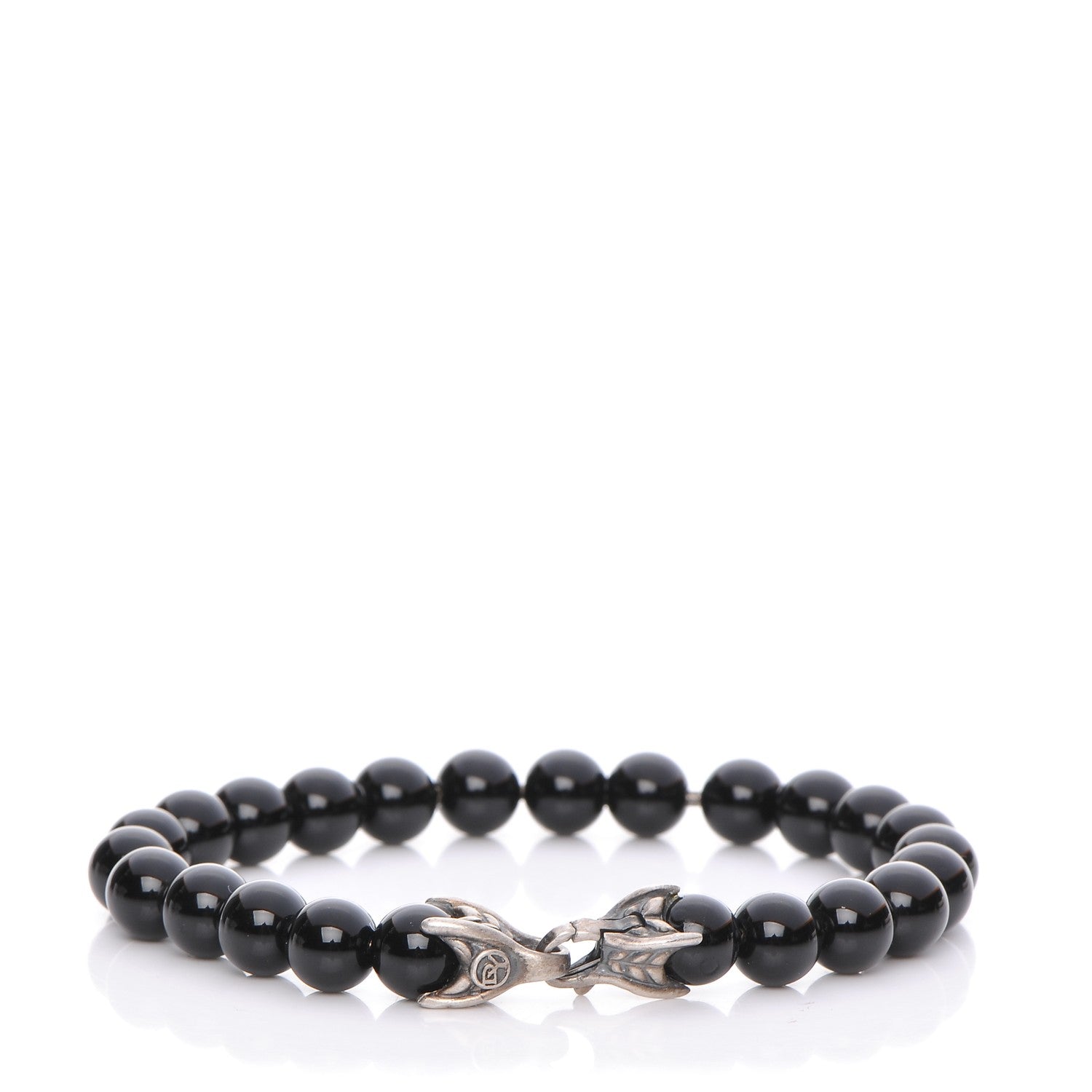 David Yurman Sterling Silver 8mm Spiritual Beads Black 1 of 4