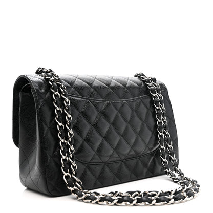 Chanel Caviar Quilted Jumbo Double Flap Black 2 of 11