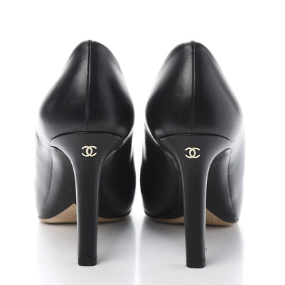 Chanel Lambskin CC Pumps 40.5 Black 6 of 13