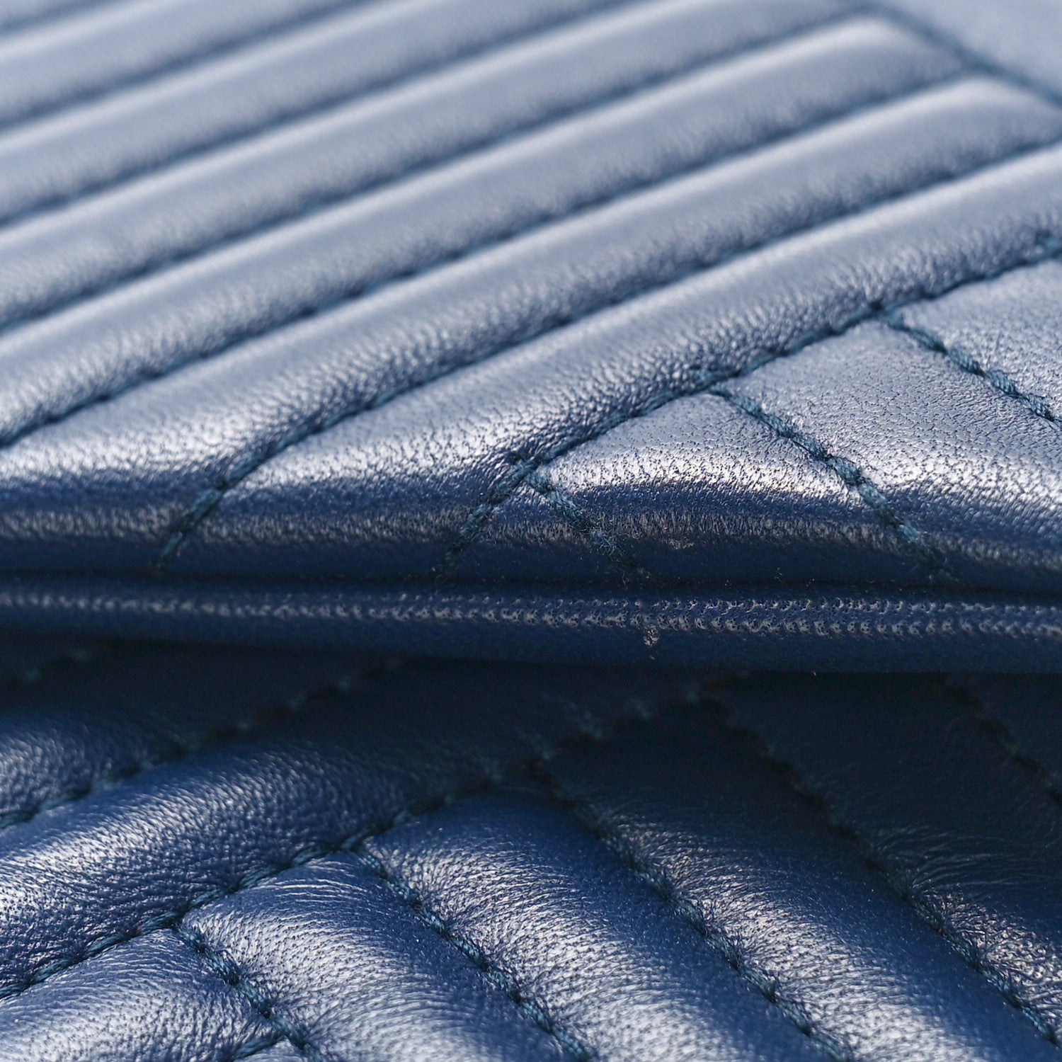 Chanel Lambskin Quilted Large CC Crossing Flap Navy 10 of 15