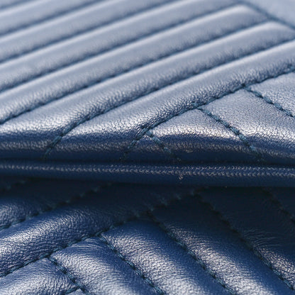 Chanel Lambskin Quilted Large CC Crossing Flap Navy 10 of 15