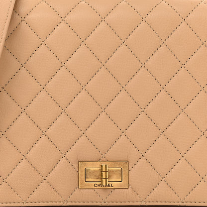 Chanel Goatskin Quilted Large Rita Top Handle Flap Beige 8 of 11