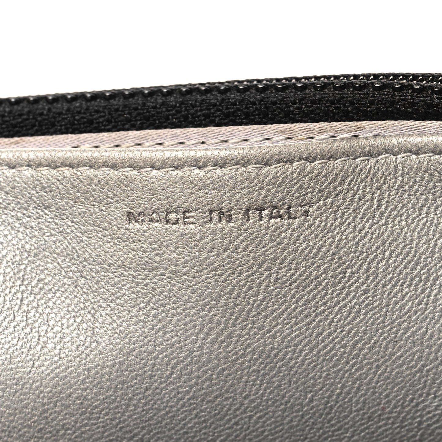 Lambskin Camellia Embossed Wallet On Chain WOC Black