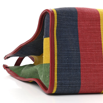 Gucci Canvas Marley Stripe Script Logo Large Gucci 100 Tote Bag Multicolor 9 of 10