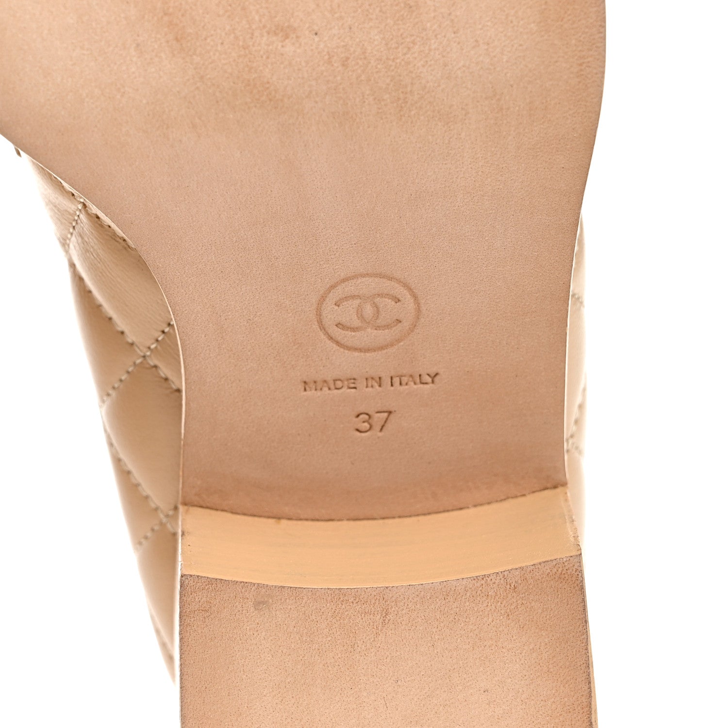 Chanel Lambskin Quilted CC Heart Loafers 37 Beige 37 Beige 8 of 11