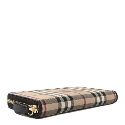 Burberry Haymarket Check Large Ziggy Zip Around Wallet Chocolate 5 of 6