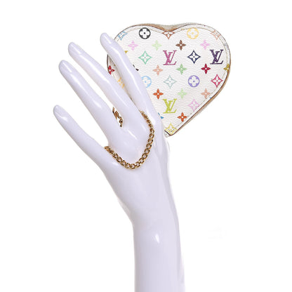 Louis Vuitton Monogram Multicolor Coeur Heart Coin Purse White 2 of 9