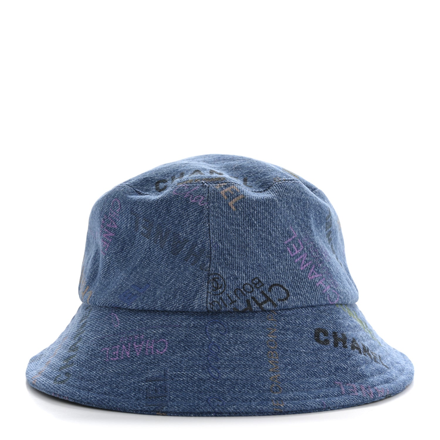 Chanel Denim Mood Cloche Bucket Hat L Blue 6 of 9