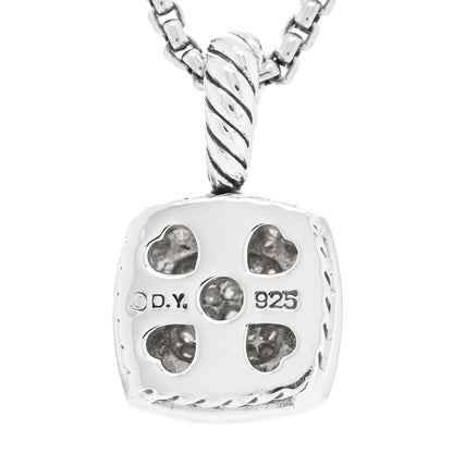 David Yurman Sterling Silver Diamond Pave 7mm Petite Albion Pendant Necklace 5 of 5